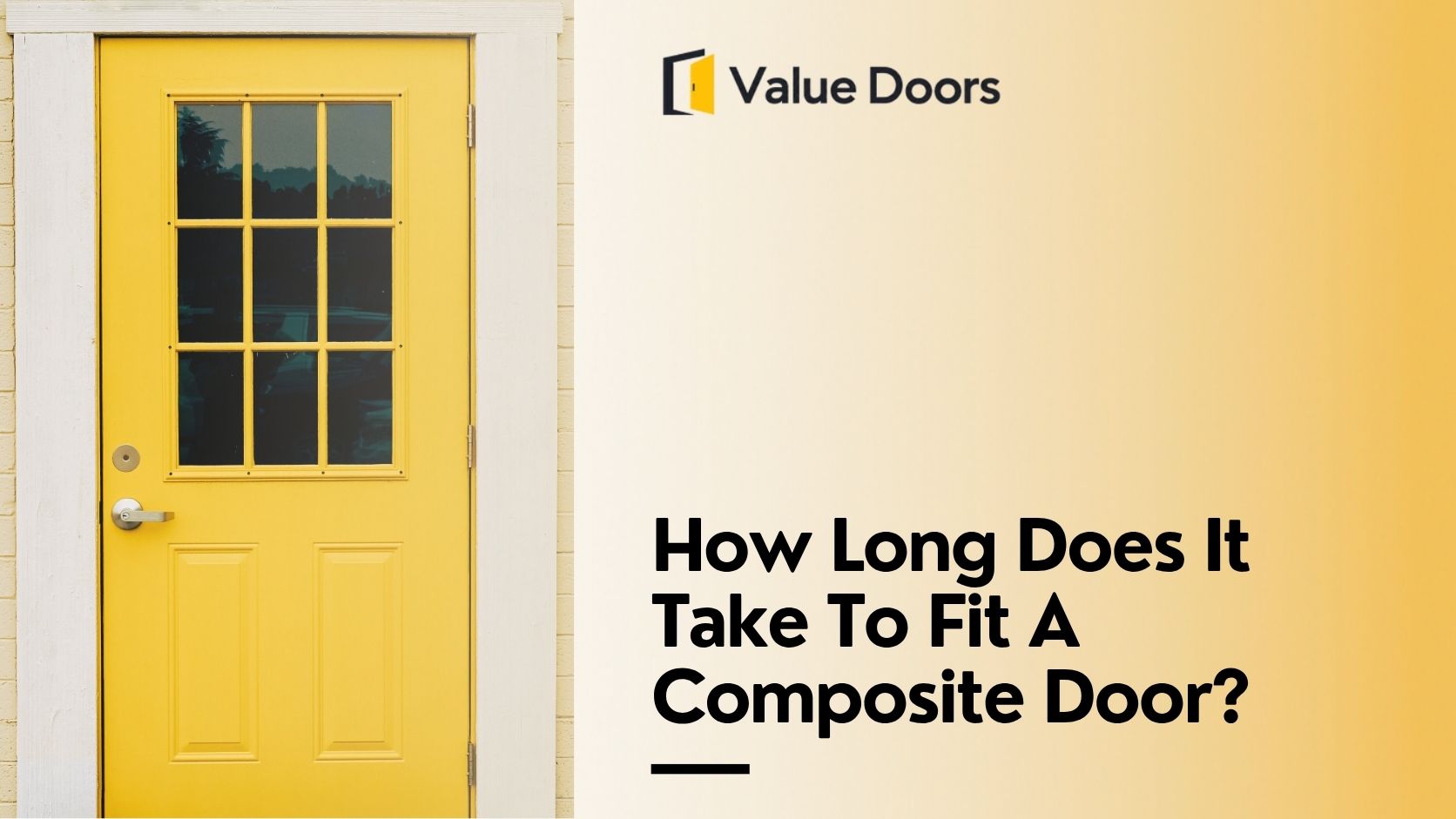 How Long Does It Take To Fit A Composite Door?