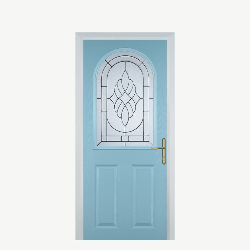 Door E 2 Panel 1 Arch Duck Egg Blue Zinc Art Elegance image 0