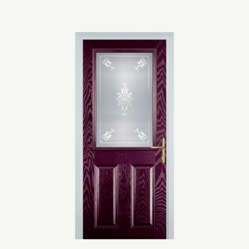 Door F 2 Panel 1 Square Purple Violet Straxton image 0