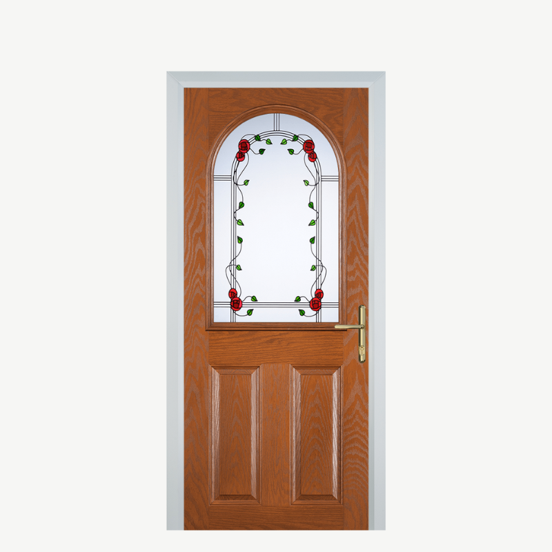 Door E 2 Panel 1 Arch Oak Mackintosh Rose image 0