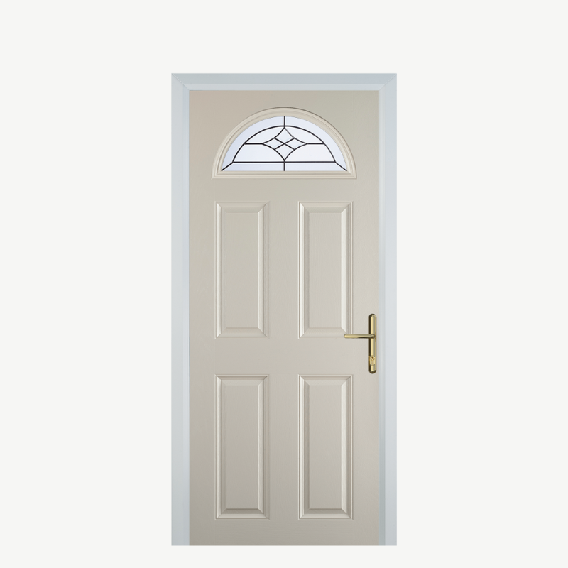 Door D 4 Panel 1 Arch Cream Crystal Harmony Frost image 0
