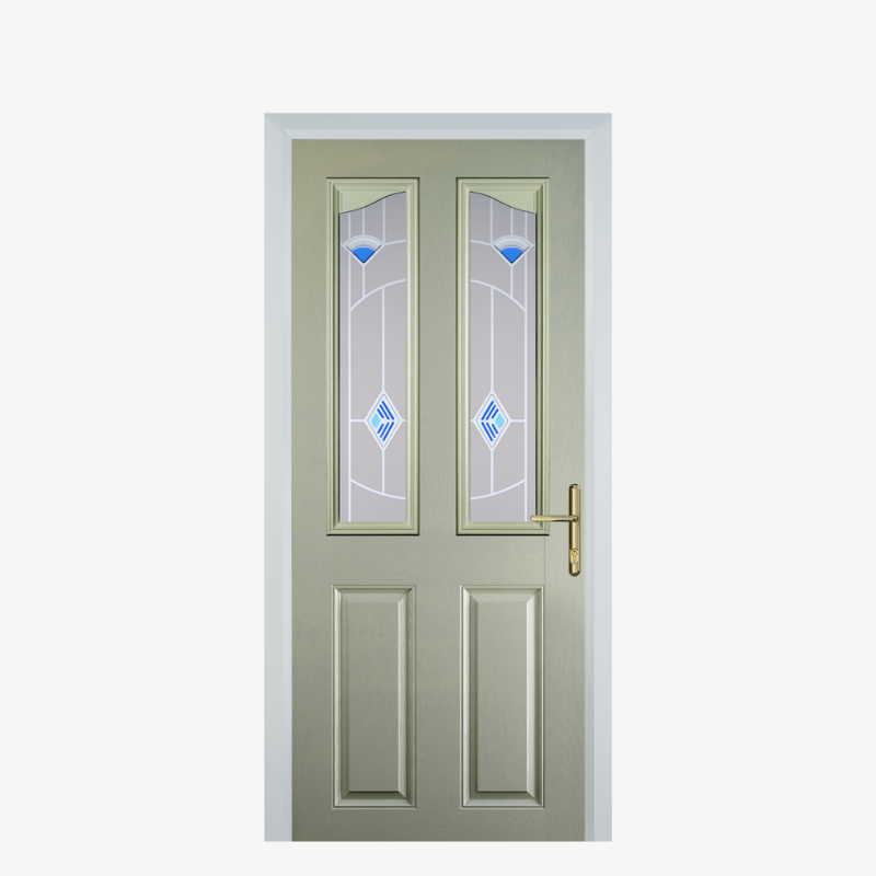Door B 2 Panel 2 Angle Pebble Grey Murano Blue image 0