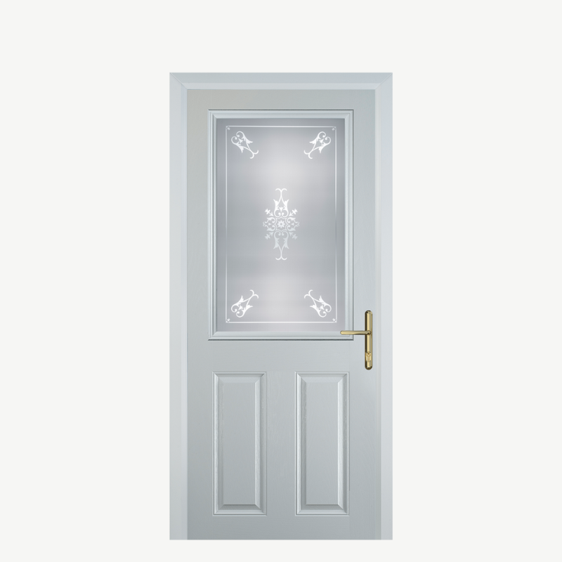 Door F 2 Panel 1 Square White Straxton image 0