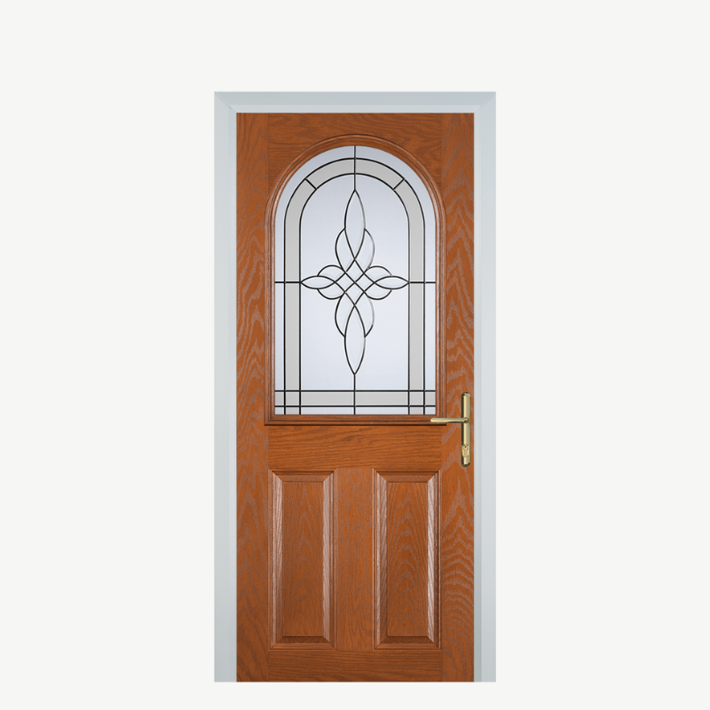Door E 2 Panel 1 Arch Oak Crystal Harmony Frost image 0