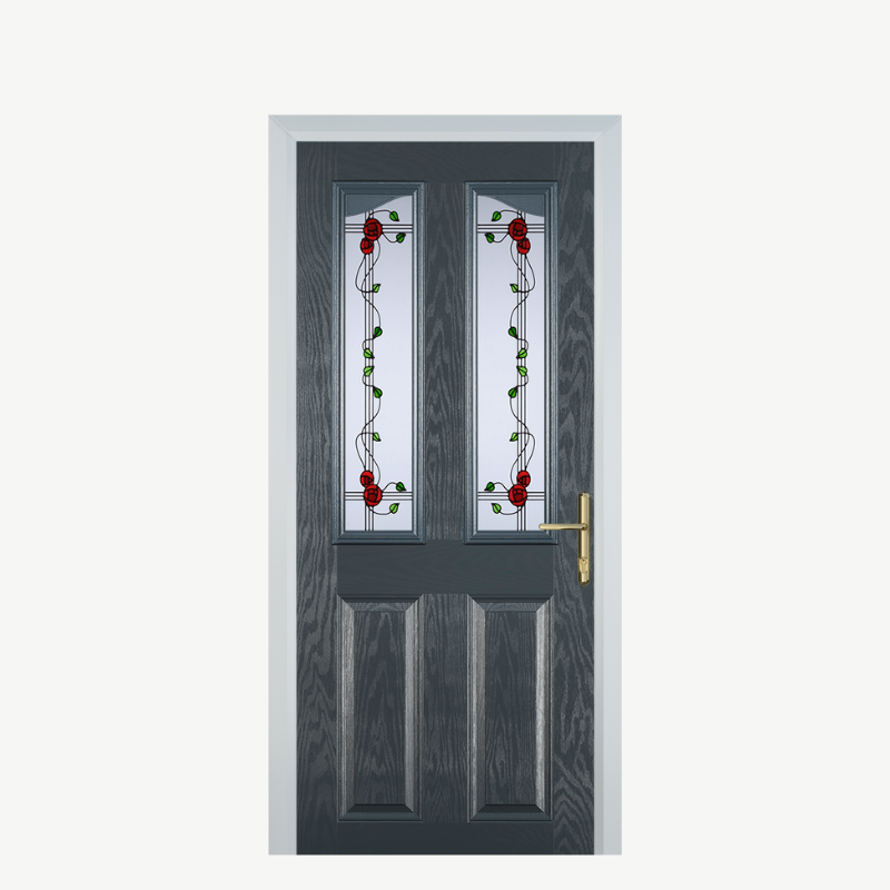 Door B 2 Panel 2 Angle Grey Mackintosh Rose image 0