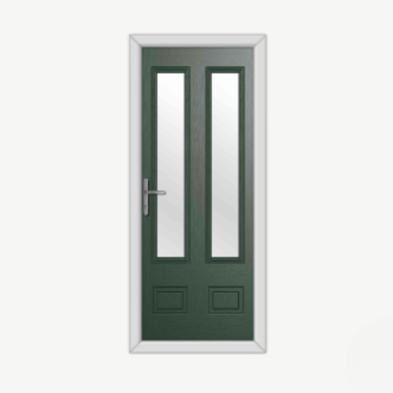 Aston Glazed 2 Green Composite Door image 0