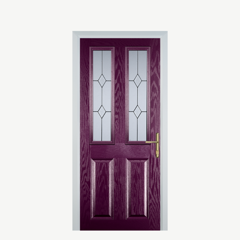 Door C 2 Panel 2 Square Purple Violet Classic image 0