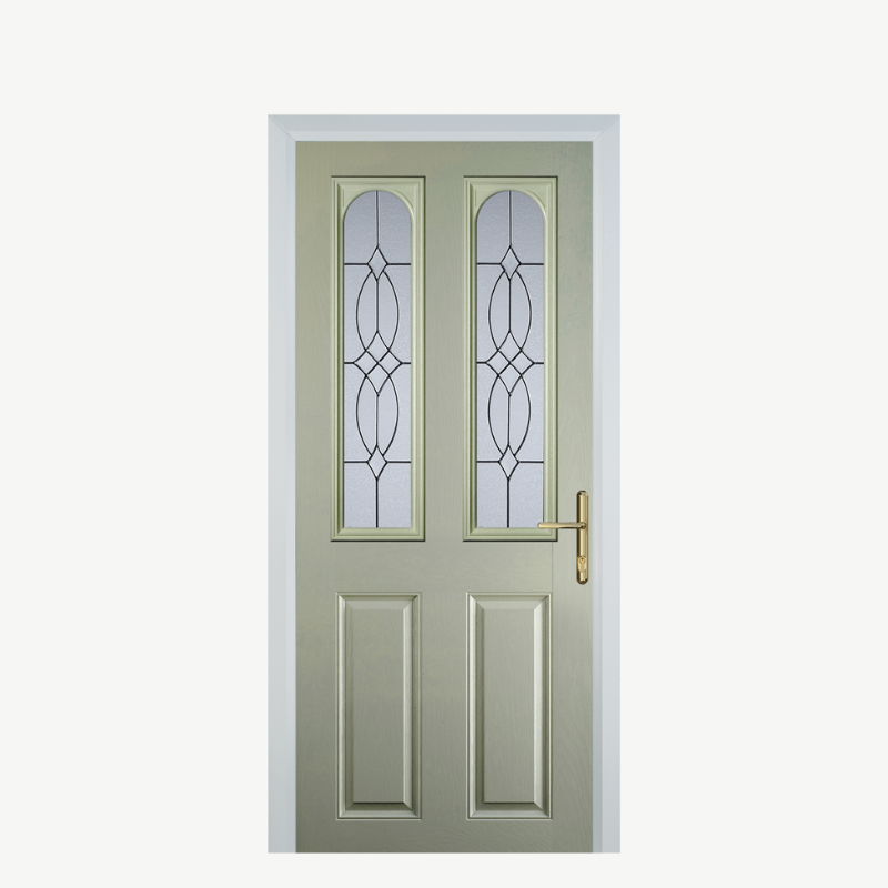 Door A 2 Panel 2 Arch Pebble Grey Flair image 0