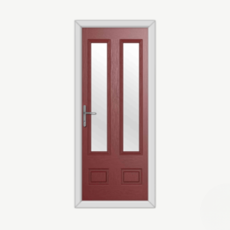 Aston Glazed 2 Red Composite Door image 0