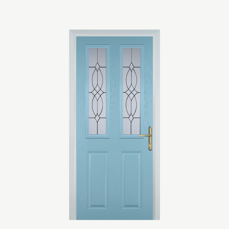 Door C 2 Panel 2 Square Duck Egg Blue Flair image 0