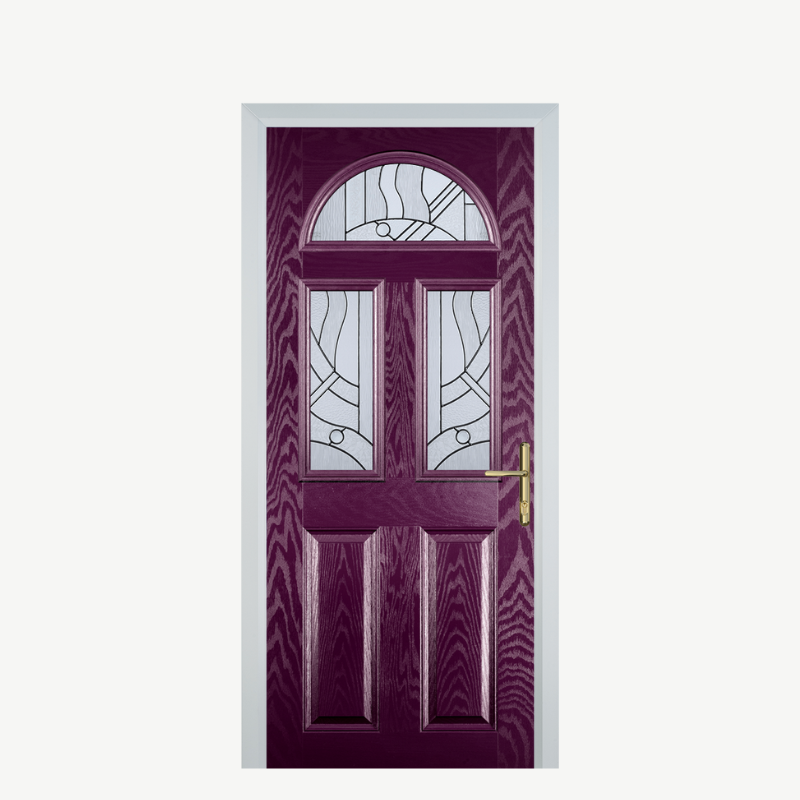 Door G 2 Panel 1 Arch Purple Violet Zinc Art Abstract image 0