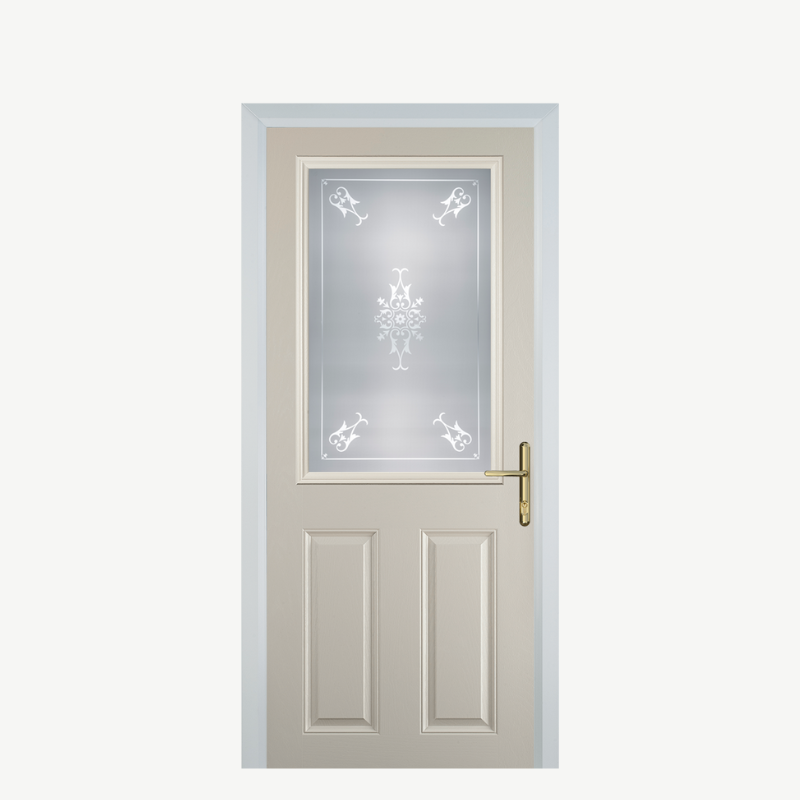 Door F 2 Panel 1 Square Cream Straxton image 0
