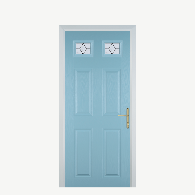 DoorI 4 Panel 2 Square Duck Egg Blue Classic image 0