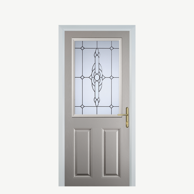 Door F 2 Panel 1 Square Agate Grey Crystal Bohemia Frost image 0