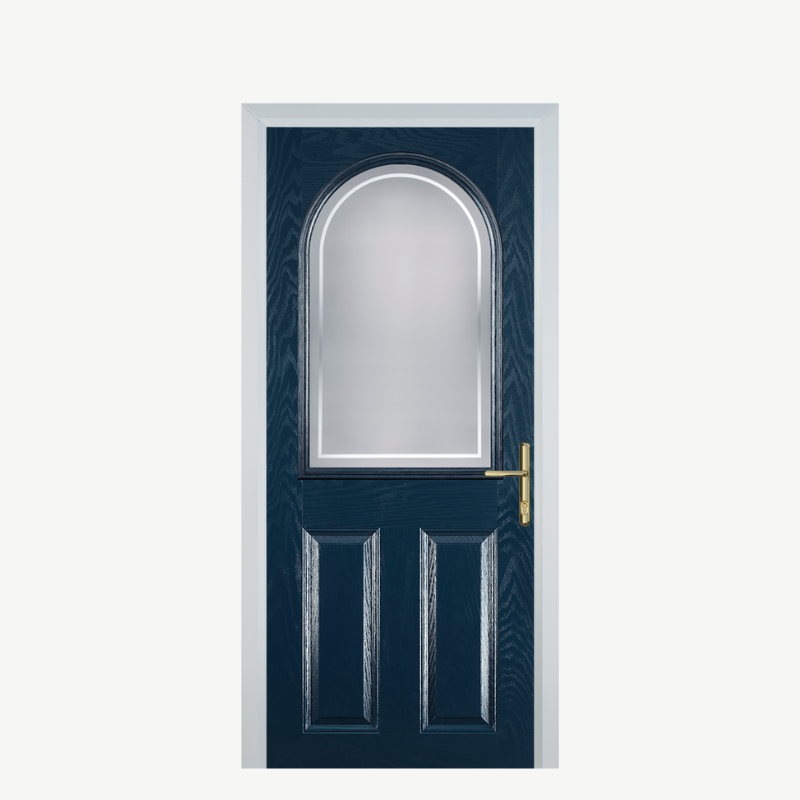 Door E 2 Panel 1 Arch Blue Enfield image 0
