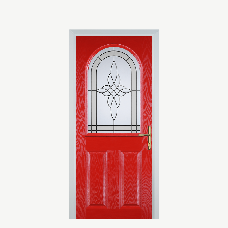 Door E 2 Panel 1 Arch Poppy Red (High Gloss) Crystal Harmony Frost image 0