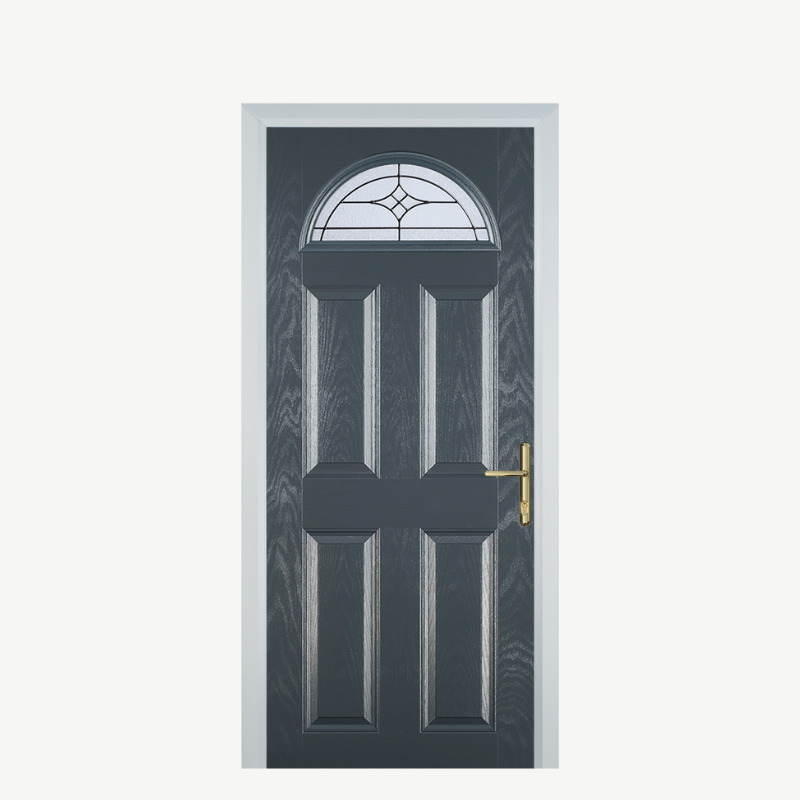 Door D 4 Panel 1 Arch Grey Zinc Art Elegance image 0