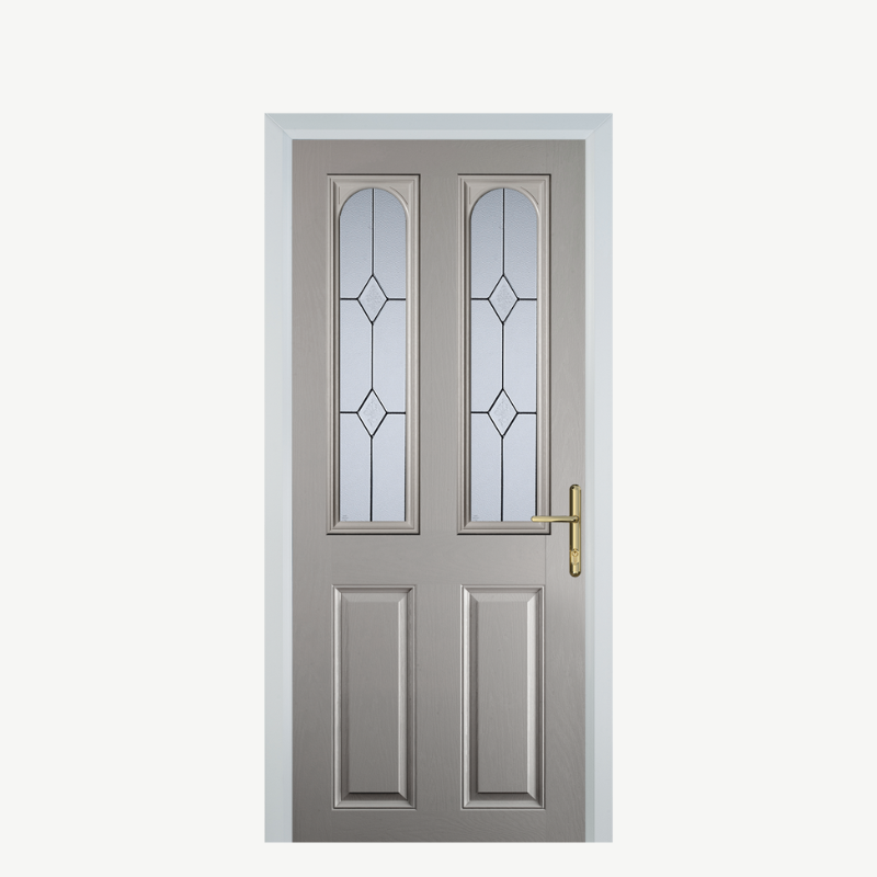 Door A 2 Panel 2 Arch Agate Grey Classic image 0