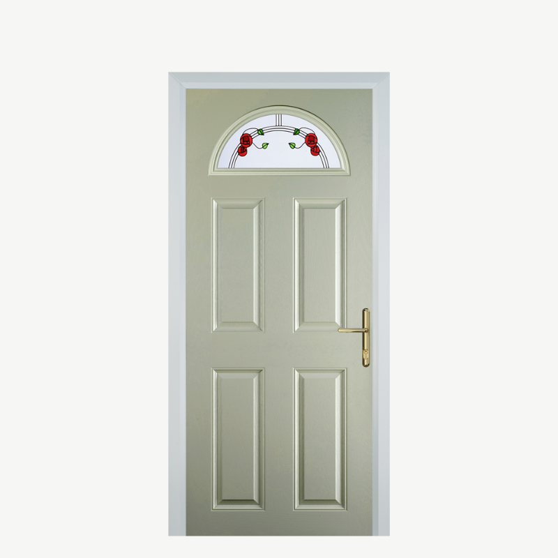 Door D 4 Panel 1 Arch Pebble Grey Mackintosh Rose image 0