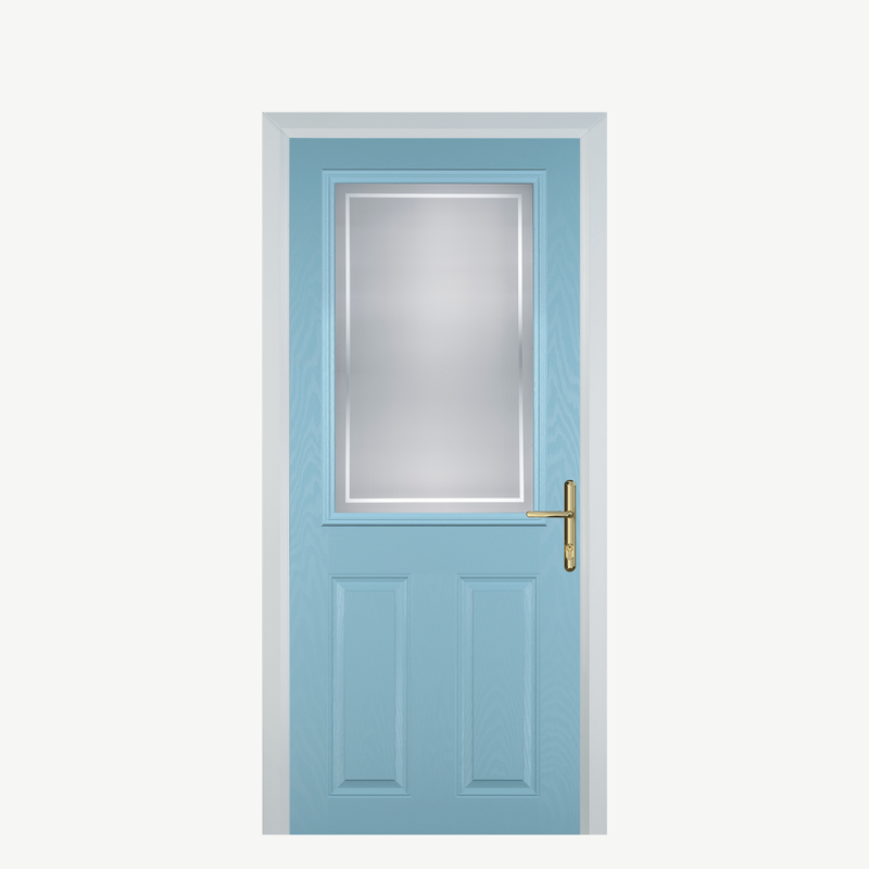 Door F 2 Panel 1 Square Duck Egg Blue Enfield image 0