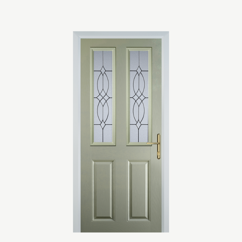 Door C 2 Panel 2 Square Pebble Grey Flair image 0