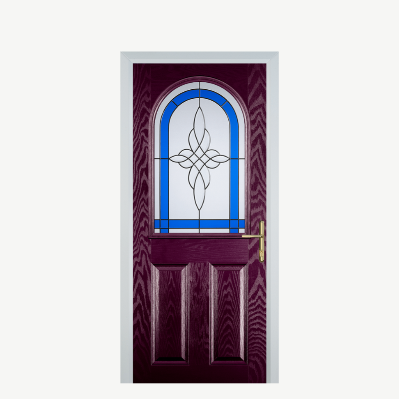 Door E 2 Panel 1 Arch Purple Violet Crystal Harmony Blue image 0