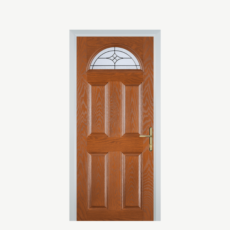 Door D 4 Panel 1 Arch Oak Zinc Art Elegance image 0