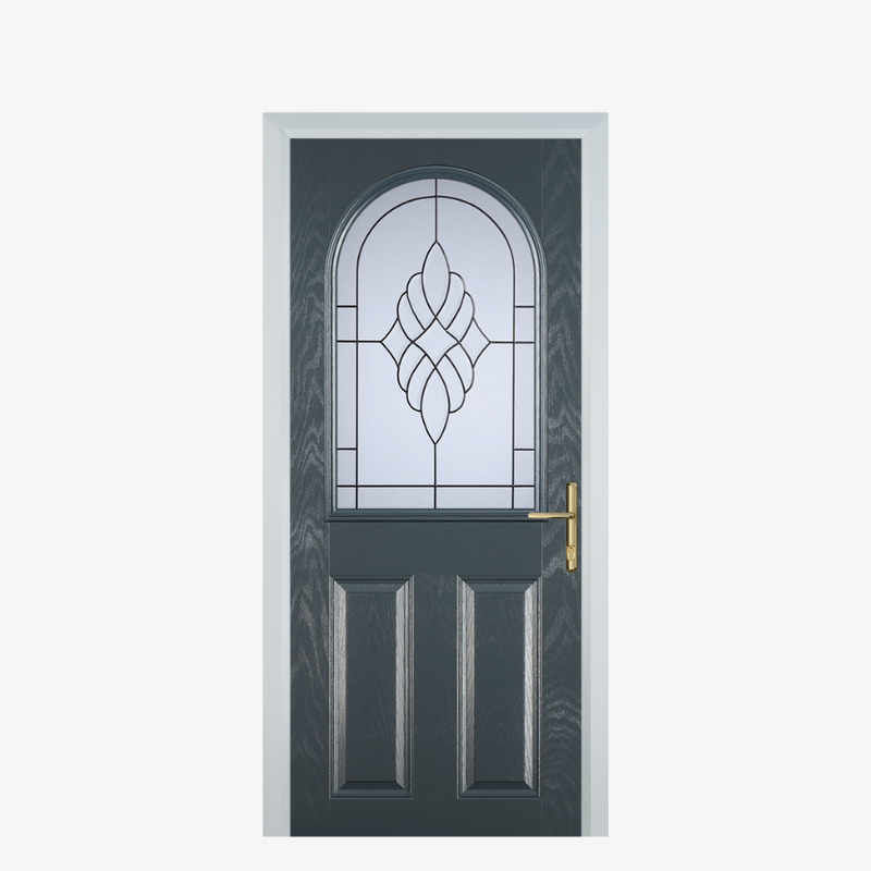 Door E 2 Panel 1 Arch Grey Crystal Eternity image 0