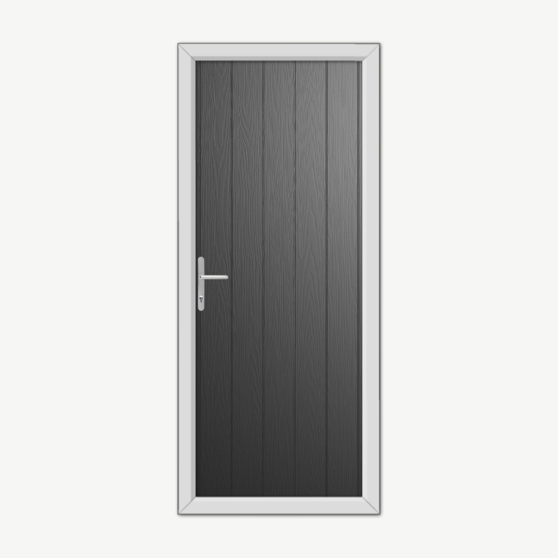 Norfolk Solid Black Composite Door image 0
