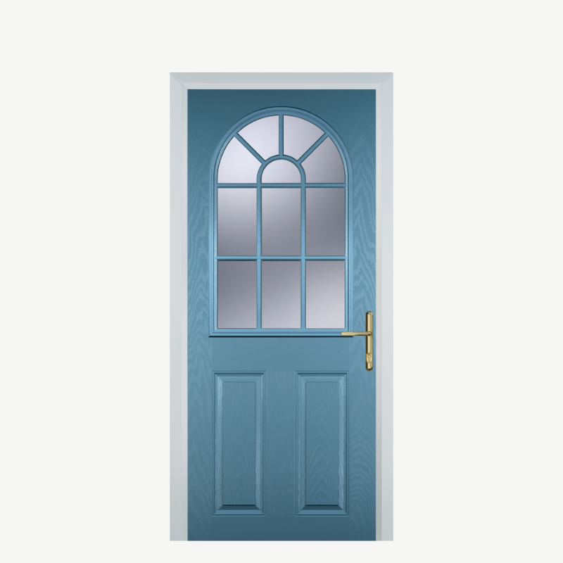 DoorL 2 Panel Sunburst Pastel Blue image 0