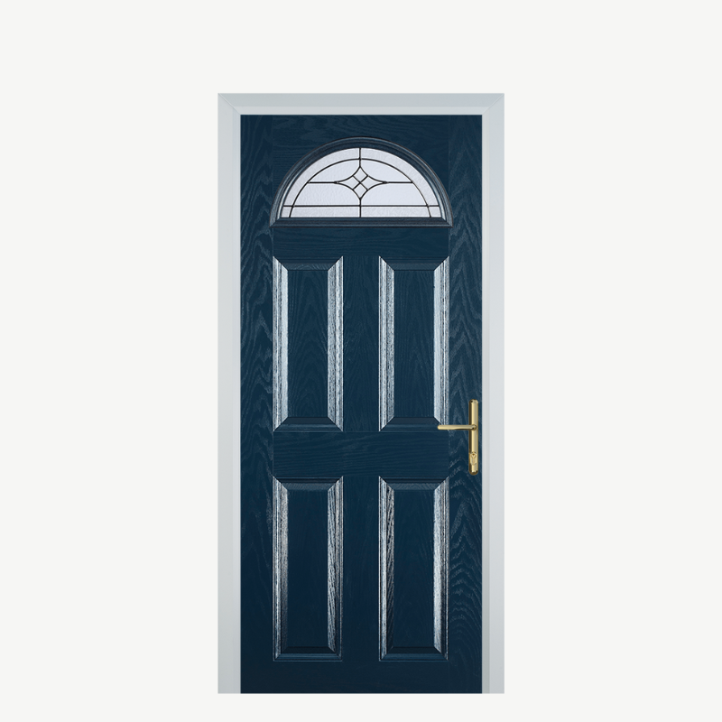 Door D 4 Panel 1 Arch Blue Zinc Art Elegance image 0