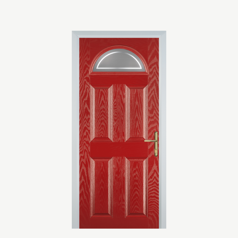 Door D 4 Panel 1 Arch Red Enfield image 0