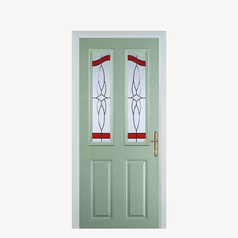Door B 2 Panel 2 Angle Chartwell Green Crystal Harmony Red image 0