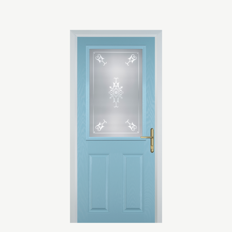 Door F 2 Panel 1 Square Duck Egg Blue Straxton image 0