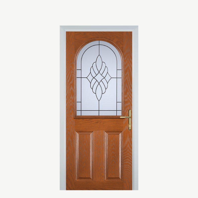 Door E 2 Panel 1 Arch Oak Crystal Eternity image 0
