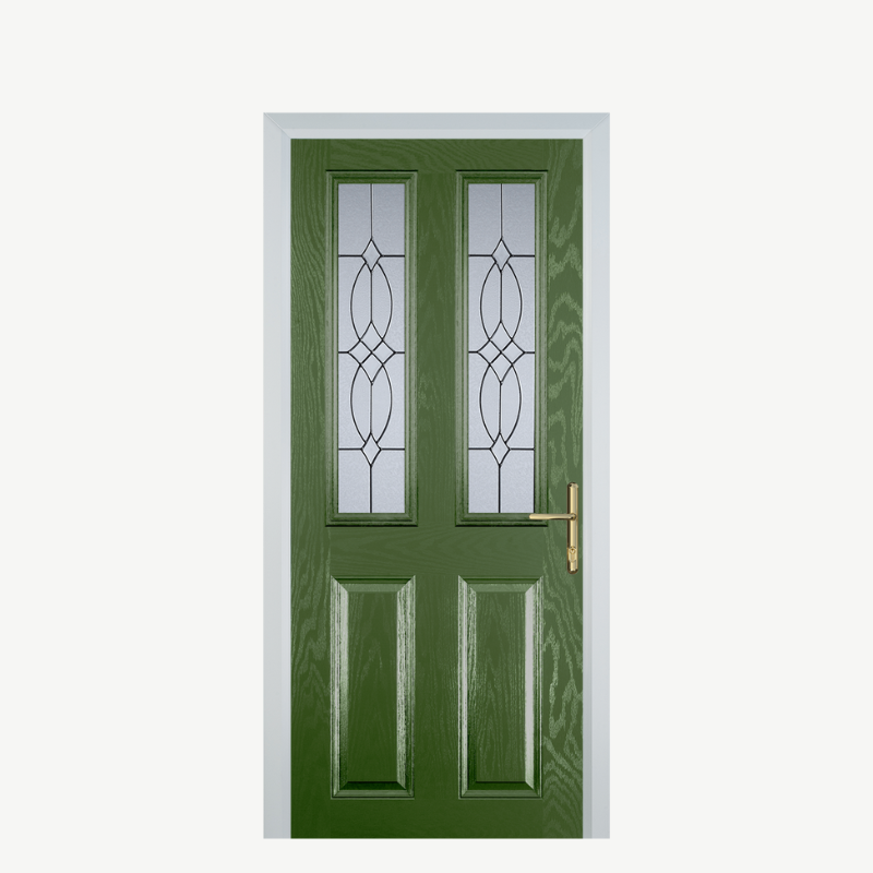Door C 2 Panel 2 Square Fern Green Flair image 0