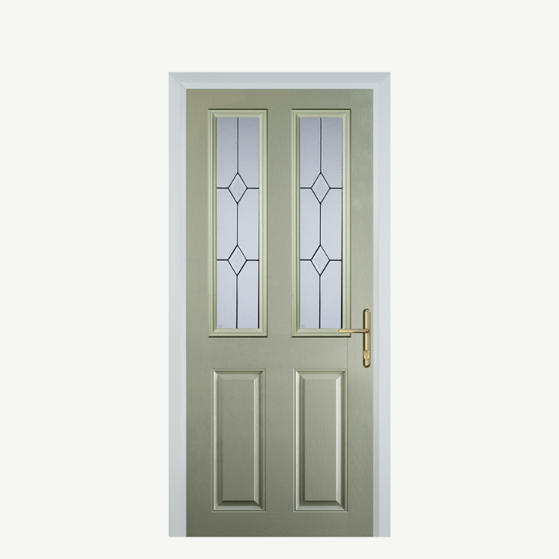 Door C 2 Panel 2 Square Pebble Grey Classic image 0