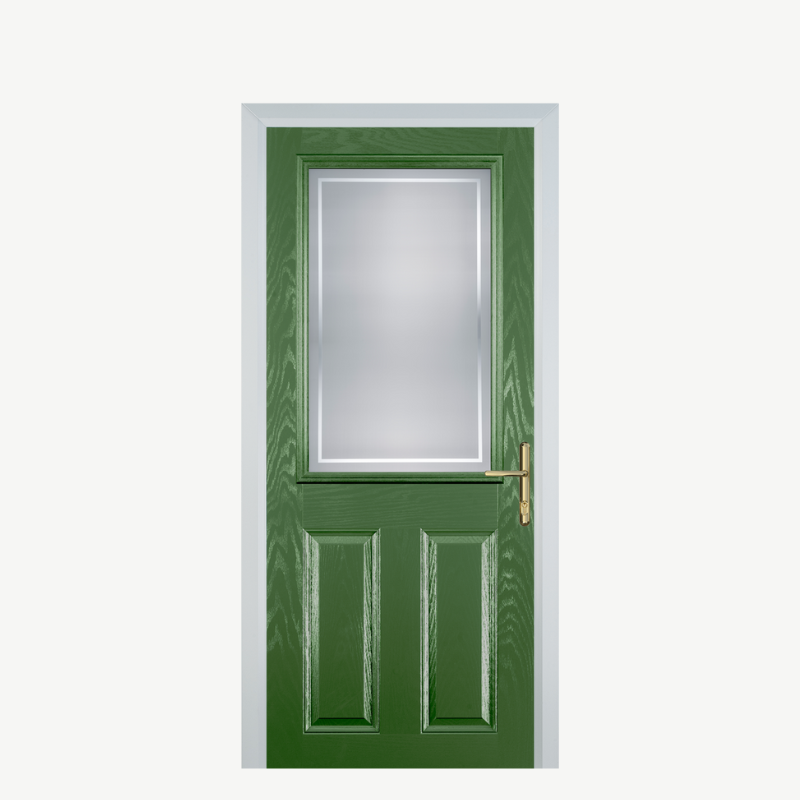 Door F 2 Panel 1 Square Fern Green Enfield image 0
