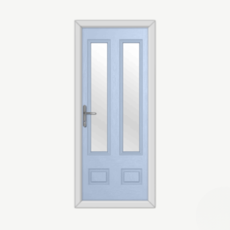 Aston Glazed 2 Duck Egg Blue Composite Door image 0