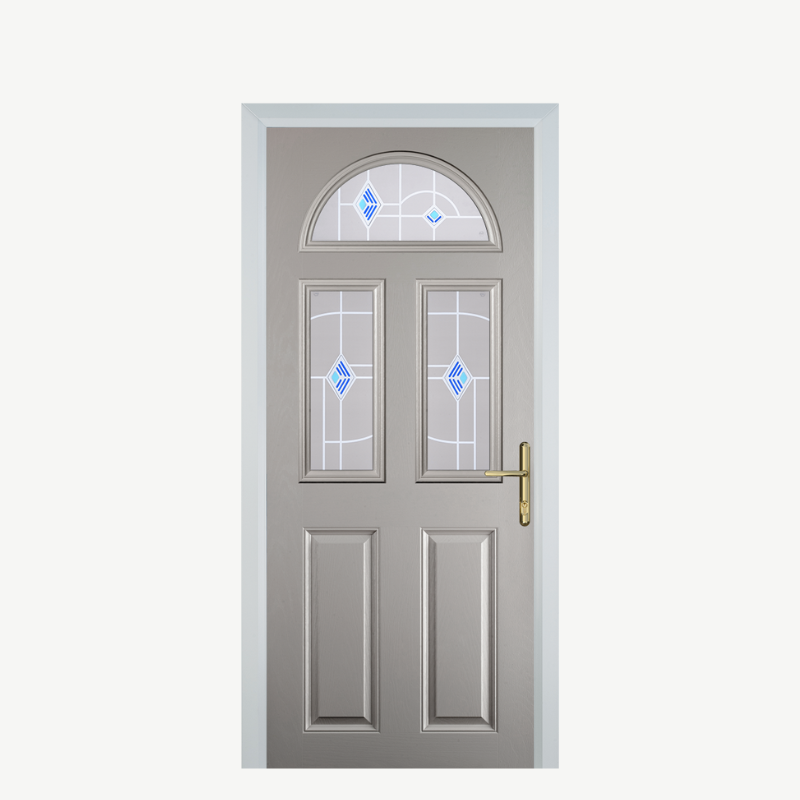 Door G 2 Panel 1 Arch Agate Grey Murano Blue image 0