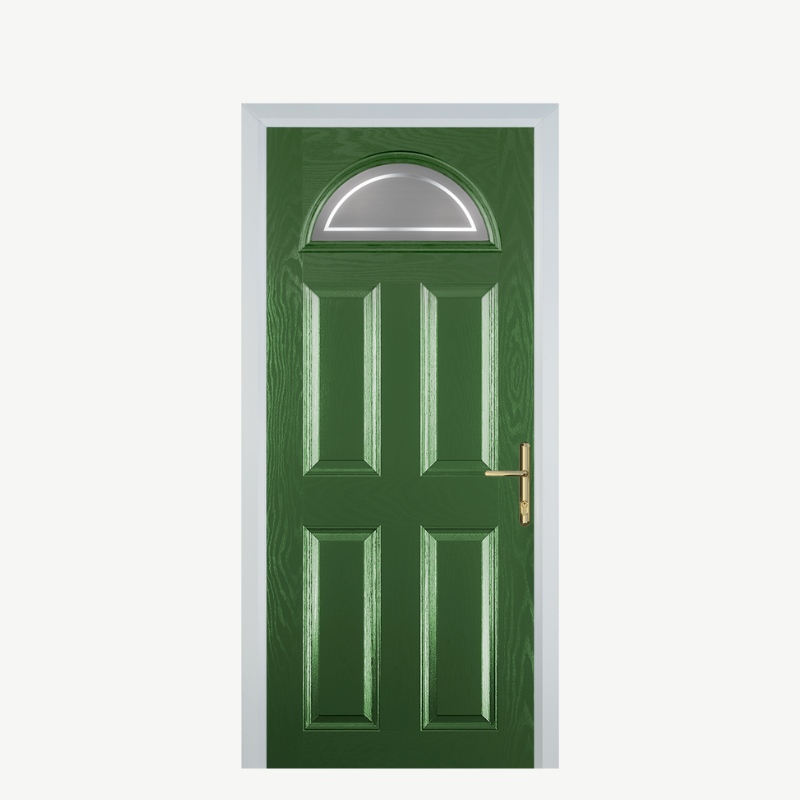 Door D 4 Panel 1 Arch Fern Green Enfield image 0