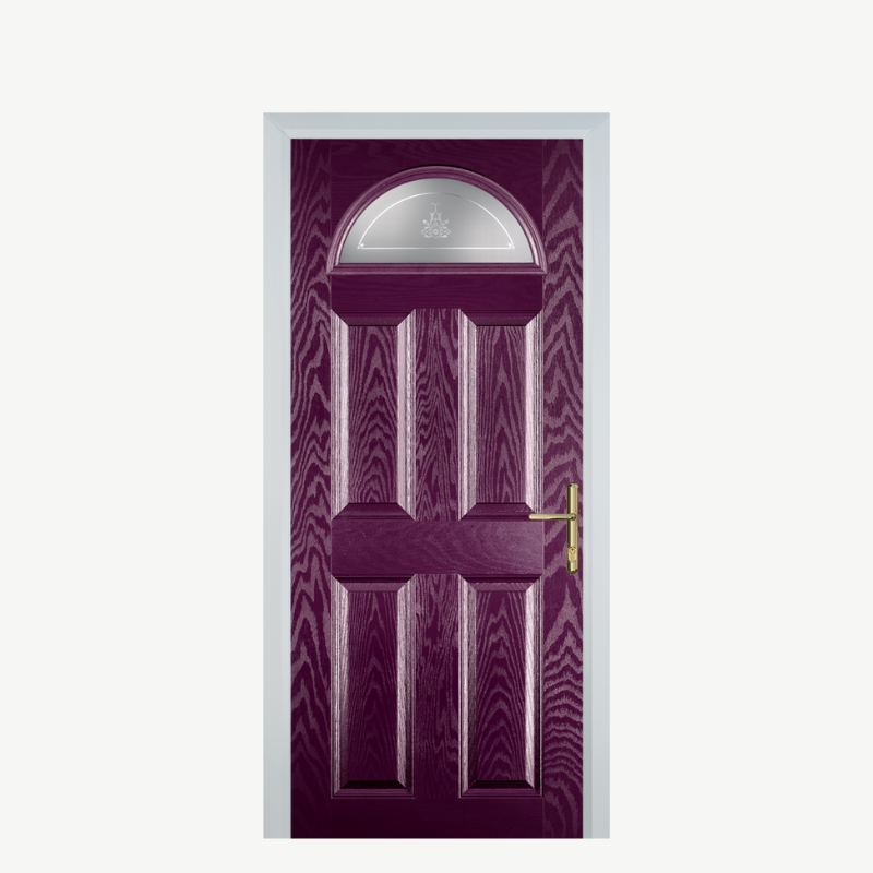 Door D 4 Panel 1 Arch Purple Violet Straxton image 0