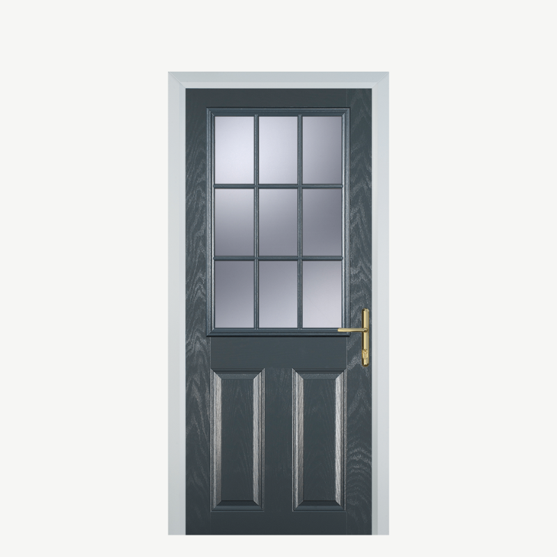 DoorK 2 Panel 1 Grill Grey image 0