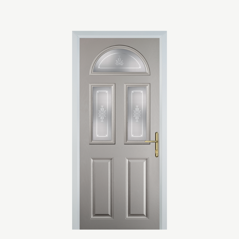 Door G 2 Panel 1 Arch Agate Grey Straxton image 0