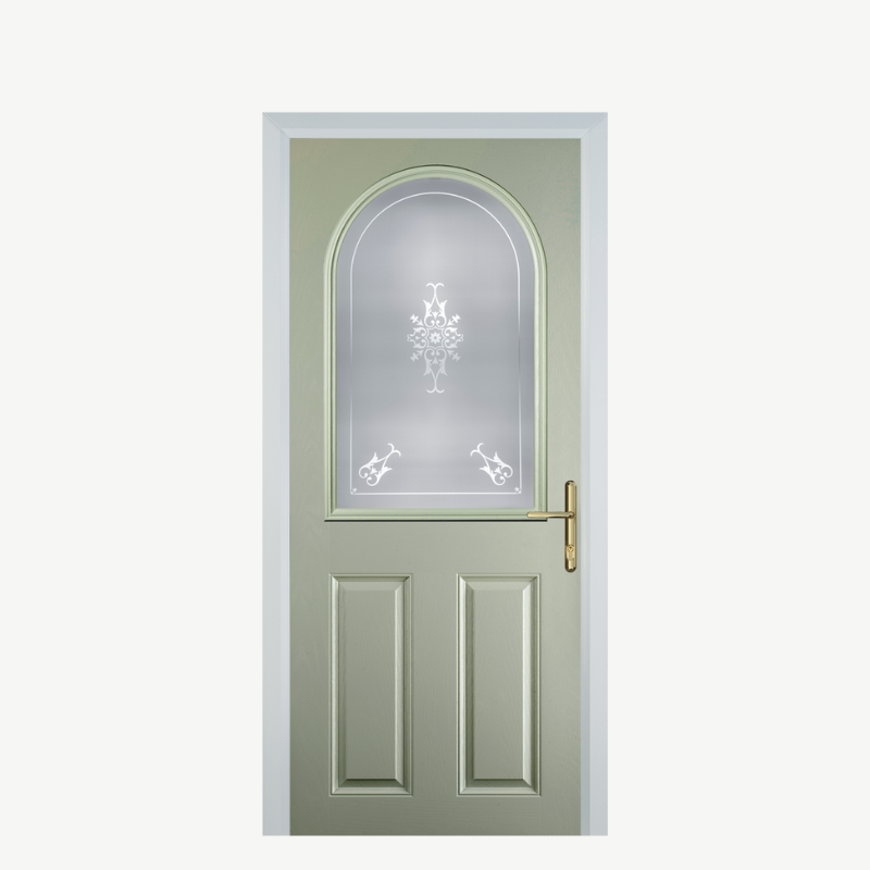 Door E 2 Panel 1 Arch Pebble Grey Straxton image 0