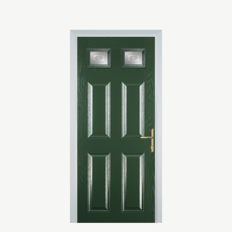 DoorI 4 Panel 2 Square Green Straxton image 0