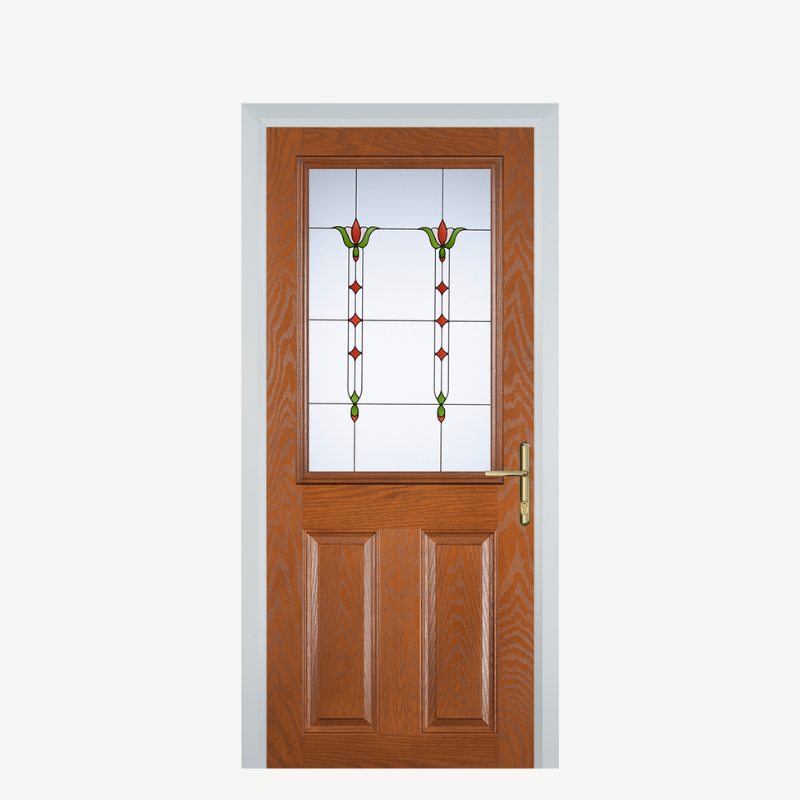 Door F 2 Panel 1 Square Oak Fleur image 0