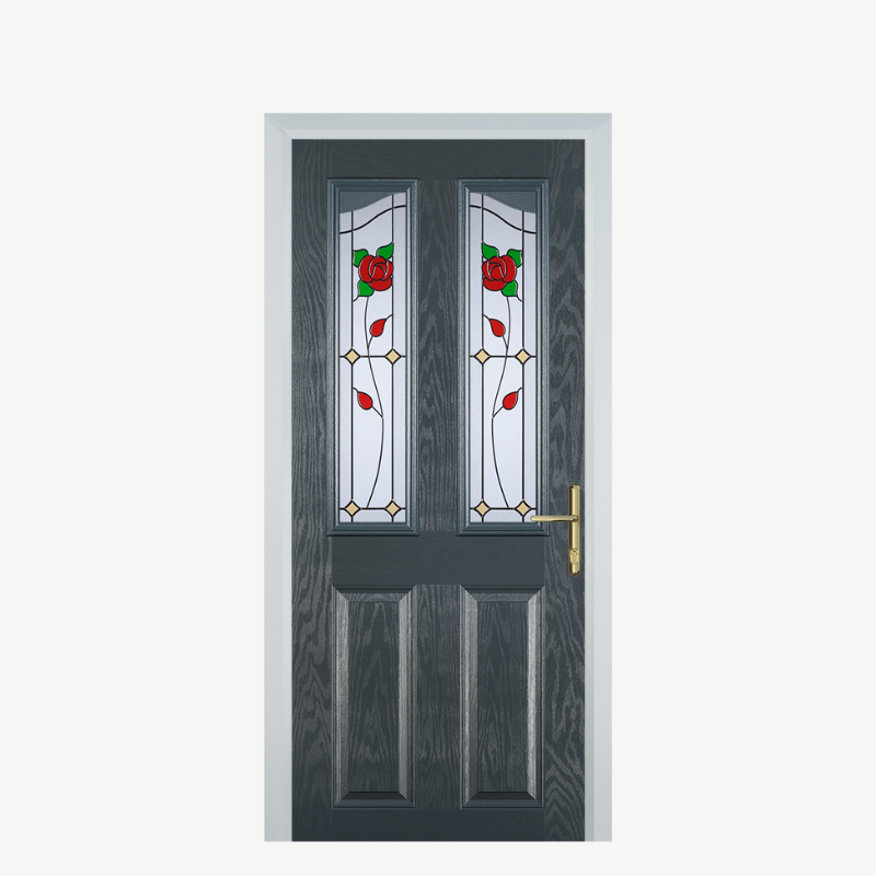 Door B 2 Panel 2 Angle Grey English Rose image 0