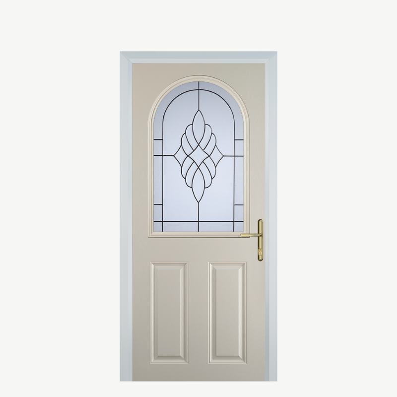Door E 2 Panel 1 Arch Cream Crystal Eternity image 0