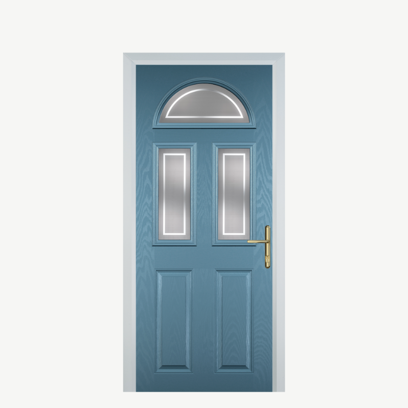 Door G 2 Panel 1 Arch Pastel Blue Enfield image 0